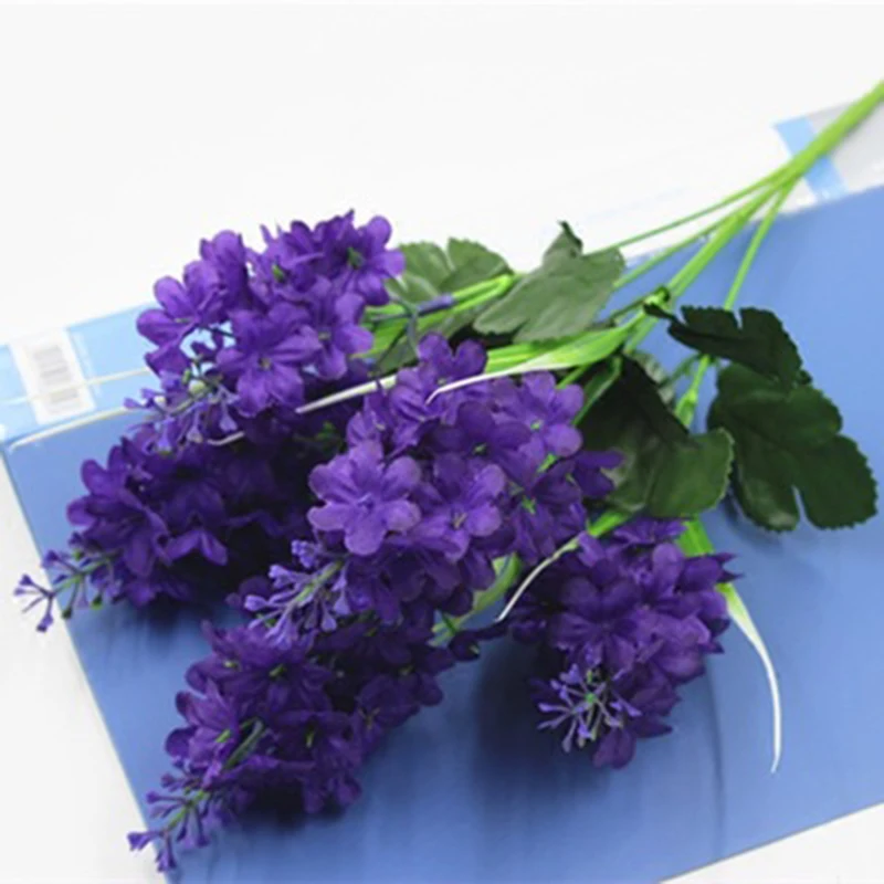 35-40cm Esküvői Virág-Dísznövény-Flores Jácint Lila Virág 5 Fej művirágok Házasság Szülinapi Buli lakberendezés Kép 2