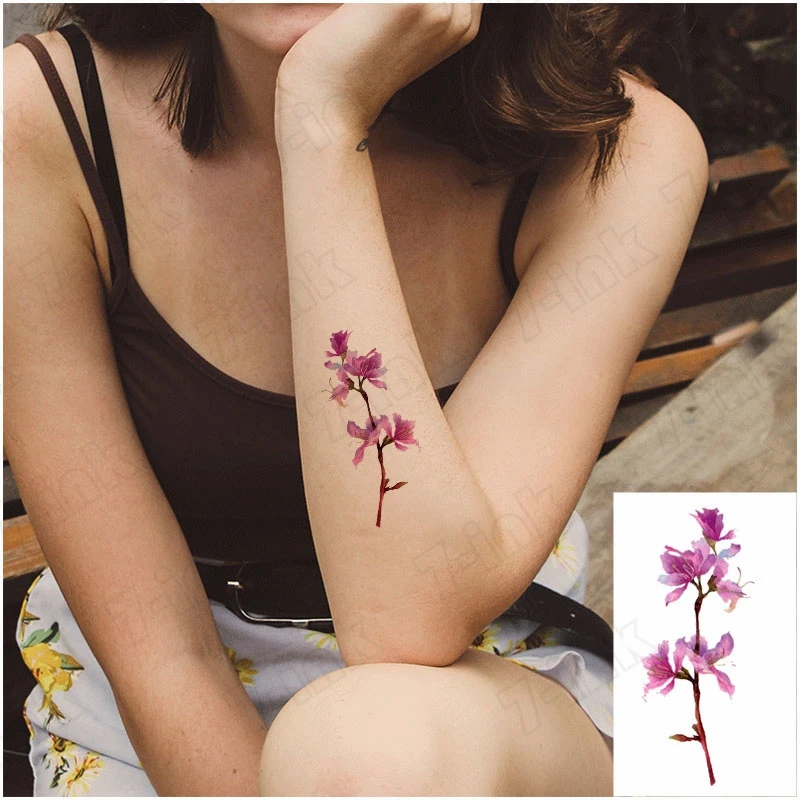 Vízálló Ideiglenes Tetoválás Matrica Fegyvert Lóhere Maple Leaf Állati Test Flash Art Tattoo Hamis Víz Transzfer Tatto Nő Férfi Kép 2