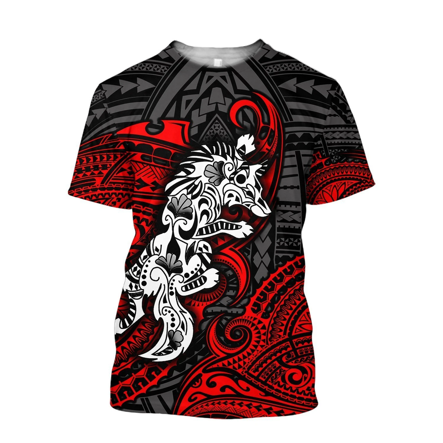 Pohnpei Polinéz Emellett a 3D Nyomtatás Nagy Méret T-shirt Harajuku Alkalmi, Rövid Ujjú T-shirt, Póló, Felső, Uniszex TX-22 Kép 2