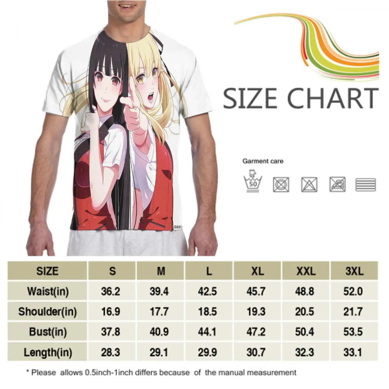 2020-ra az új kakegurui túlméretezett póló művészeti női/férfi felső póló kakegurui ábra fiúk/lányok póló Kép 2