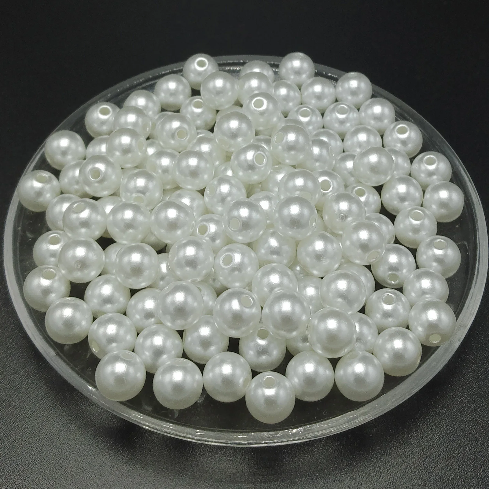 DIY 4mm kézzel készített kerek műanyag utánzat ABS gyöngy, gyöngyök ékszerek készítése tartozékok Kép 2