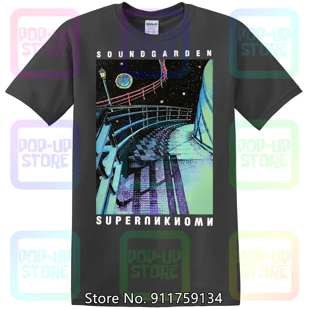 Soundgarden Superunknown póló 1994 Vtg Fekete Póló Pamut Kerek nyak S-3XL Kép 2
