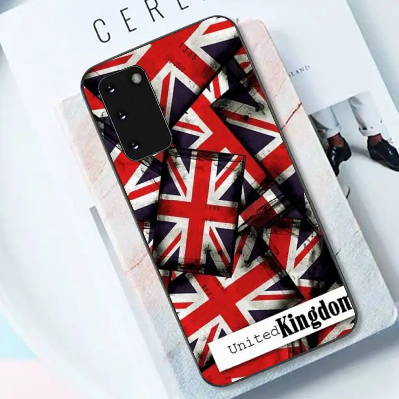 TOPLBPCS angliában brit angol brit zászló Szilikon Fekete Telefon tok Samsung S6 S10 5G S7 SZÉLÉN S8 S9 S10 S20 PLUSZ S10Lite Kép 2