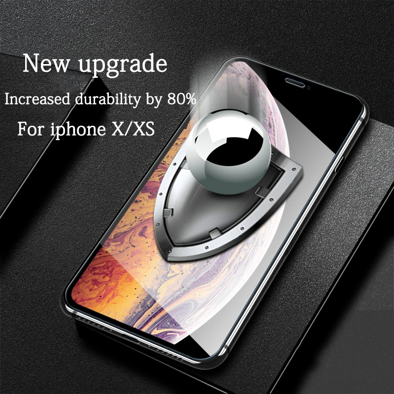 2db/sok 9H Edzett Üveg iphone X XS XR XS MAX képernyővédő fólia Teljes Borító Üveg iphone xs max xr xs x Védőfólia Kép 2