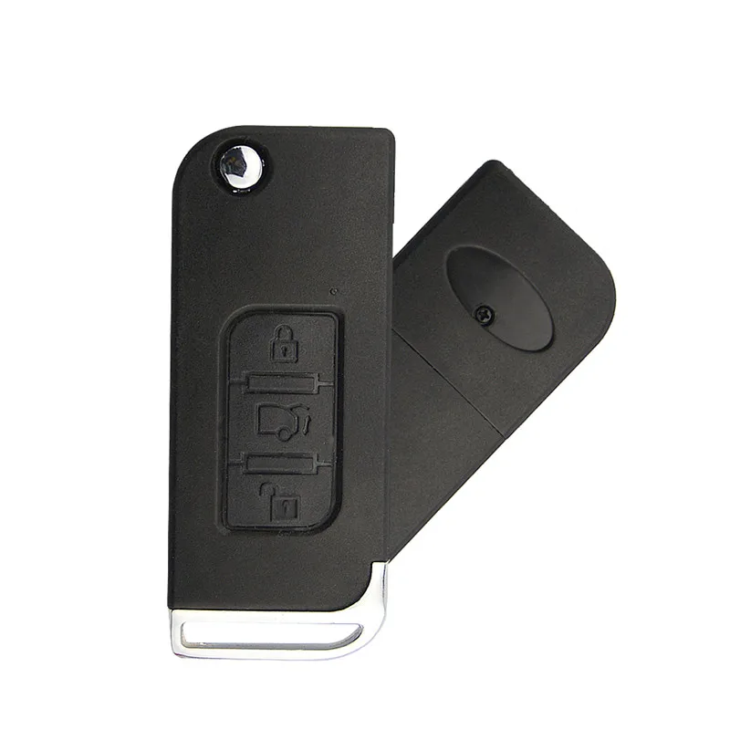 3 Gomb Vágatlan Penge Távoli Kulcs Flip Összecsukható Kocsi Kulcsot, Shell Csere Tok Fob Az Indiai Mahindra Kép 2