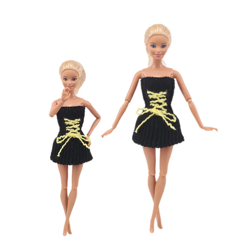 Tiszta Színű Pulóver, Alkalmi Otthoni Viselet Derék Kötést Design Kézzel Készített Barbie Ruhák, Kiegészítők 11 Inch 26-28 Cm-Es Barbie Baba Kép 2