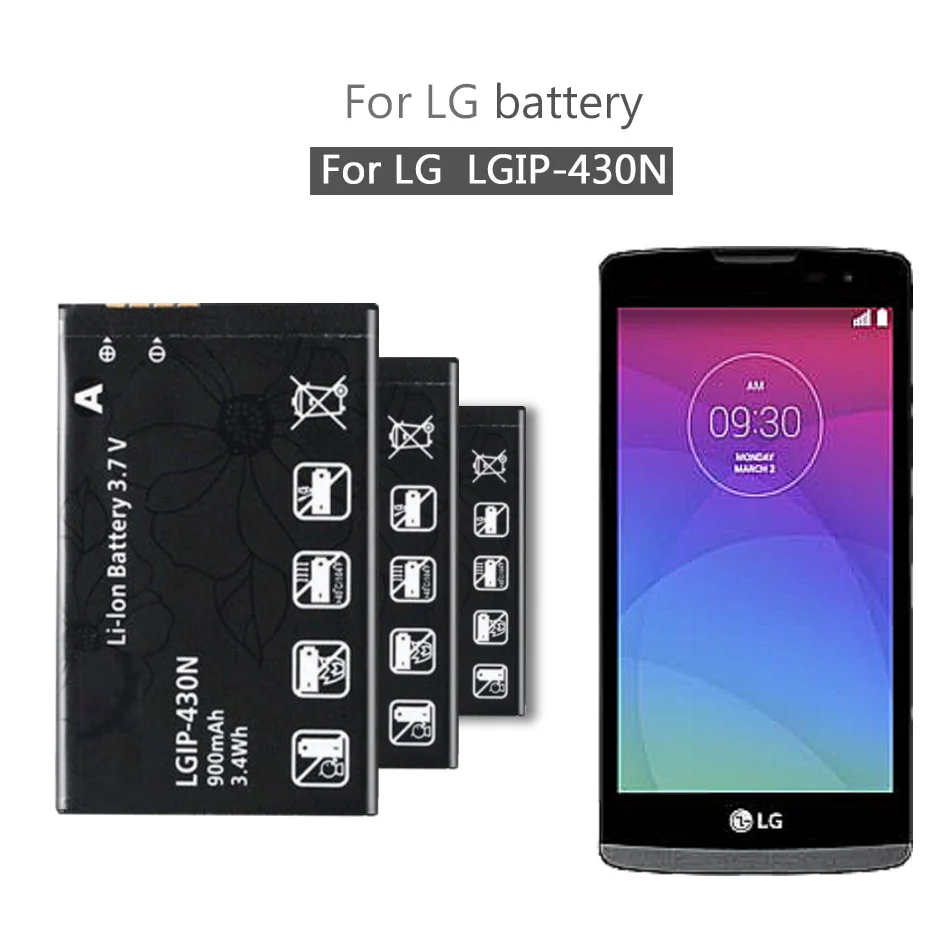 LGIP-430N Csere Akkumulátor LG GS290 Cookie Fresh GW300 LX290 LX370 LX370 LGIP 430N LGIP MT375 GM360 430N a Pálya Kód Kép 2