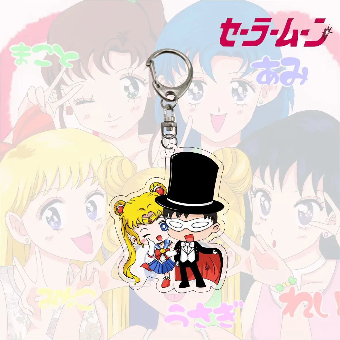 Japán Anime Gyönyörű Lány Kulcstartó Figurák Cosplay Akril kulcstartó Gyűrű Autós Kulcstartó keychains Kiegészítők, Bizsu Nő Ajándékok Kép 2