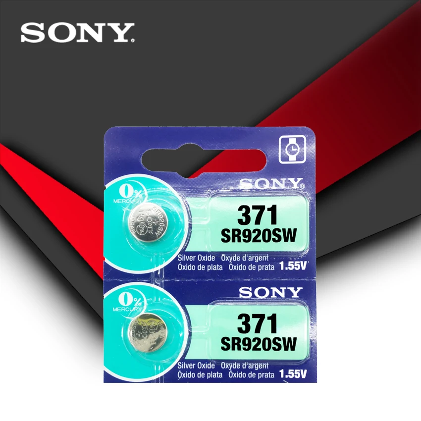 10pc Sony 100% Eredeti 371 SR920SW 920 1.55 V Nézni Akkumulátor SR920SW 371 Gomb, gombelem JAPÁNBAN KÉSZÜLT Kép 2