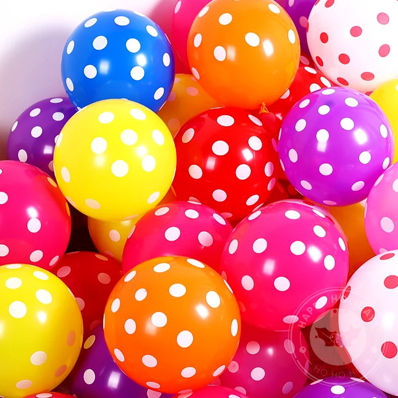 12 colos 50Pcs Színes Hullám Pont Ballon Szülinapi Party Dekoráció, Rózsaszín, Lila Színű Lufi Baby Shower Globos Gyerek játékok Kép 2