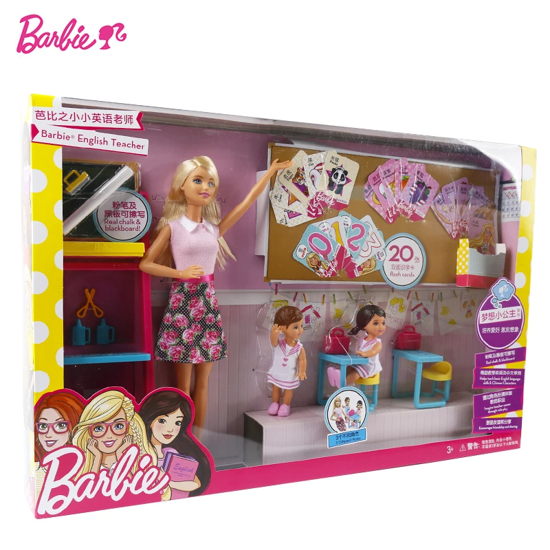 Barbie Engedélyezze a Márka Legújabb Álmok angol Tanár Munka elméleti, mind a Diák Kislány Szülinapi Ajándék Barbie Boneca FFB19 Kép 2