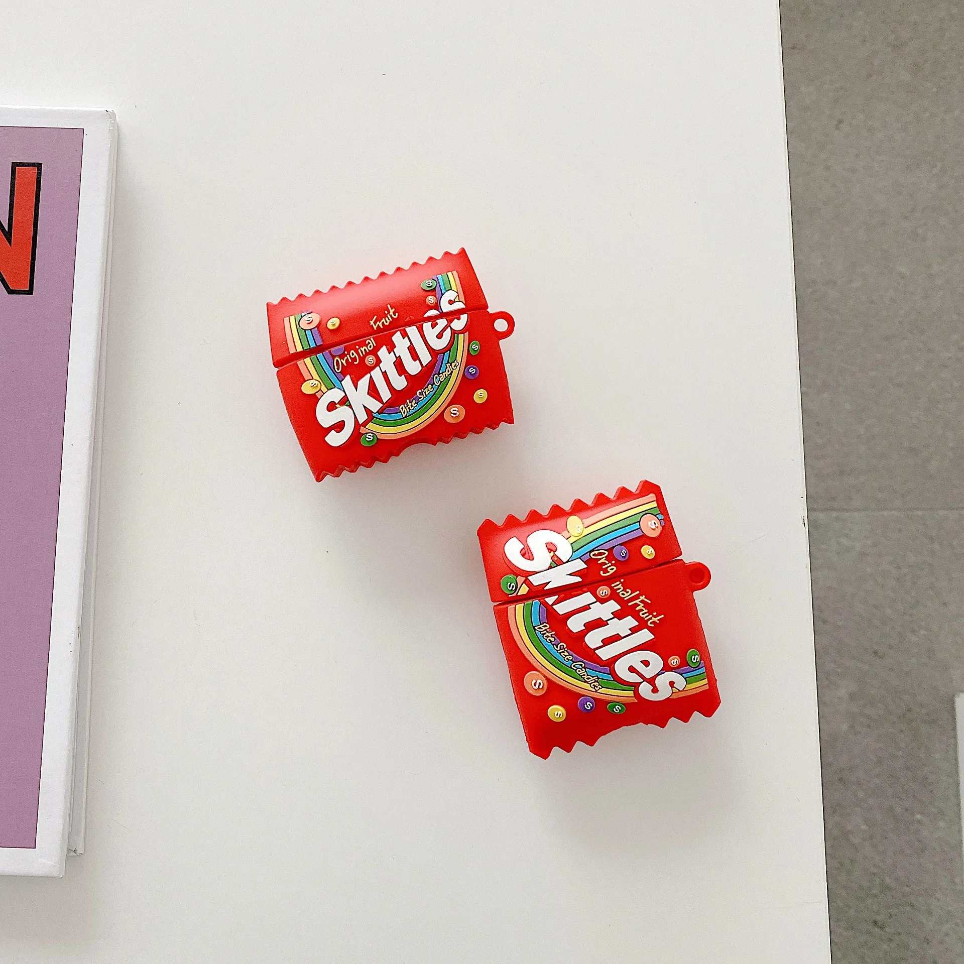 3D Skittles Chipset szilikon tok Apple Airpods fedezni Levegő hüvely 1 2 Pro Esetben Vezeték nélküli töltés Rajzfilm, puha Borító Kép 2