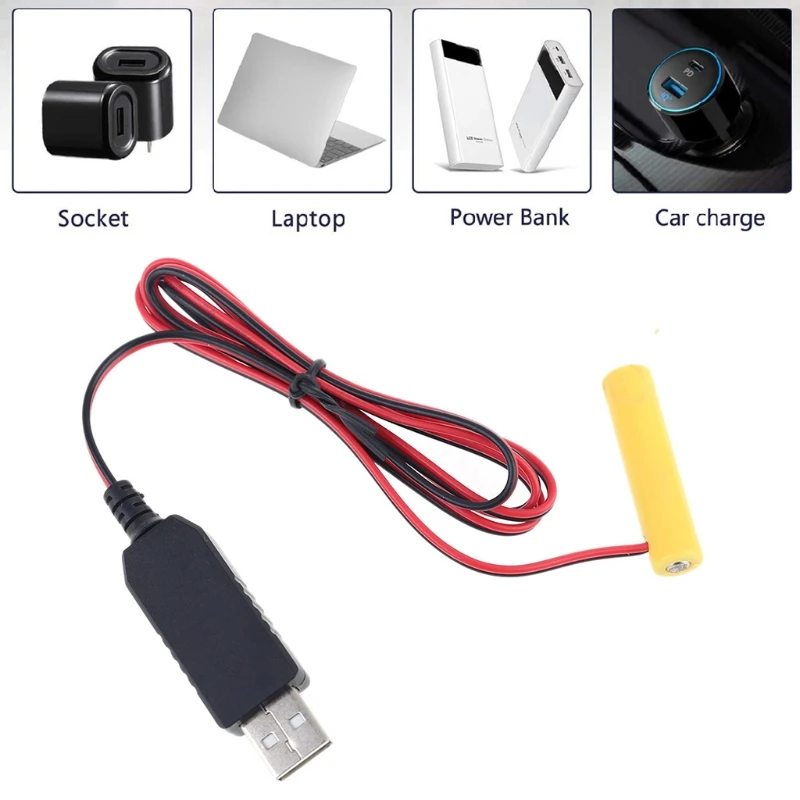 1m USB-NiMH akkumulátorok 1.2 V AAA elemmel Eliminator Játékok Zseblámpa Rádió Távirányító Kép 2