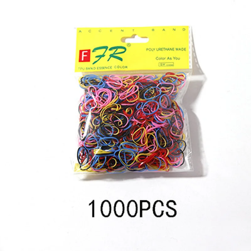 1000PCS/Sok Eldobható gumi Haj Gyermekek TPU gumiszalag Lófarok Jogosultja Rugalmas Haj Zenekar Lányok Hajgumi Haj Tartozékok Kép 2