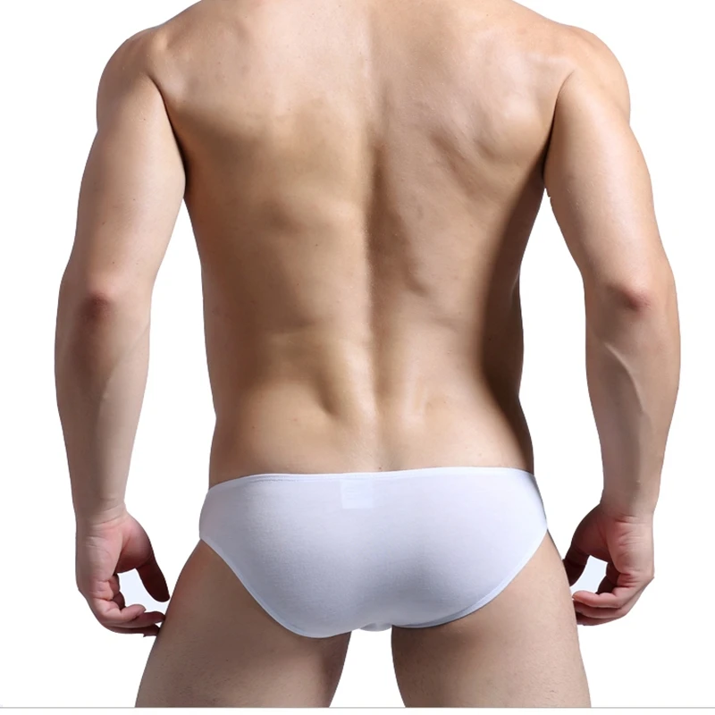 Új vékony modell férfiak szexi fehérnemű alacsony-derék kis háromszög rövidnadrág szilárd 6 színű Kiváló minőségű 6db/SOK férfi alsónadrág Kép 2