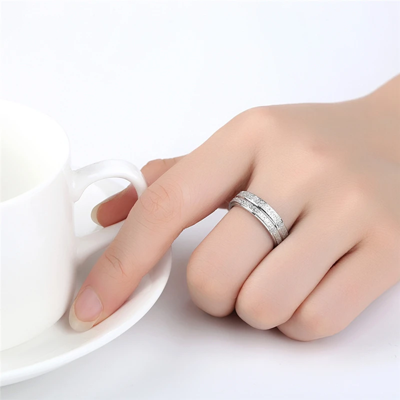 2020 Meleg Eladási Kellékek Gyűrűk Ember Rozsdamentes Acél 6mm Ujj Gyűrű Esküvői Zenekar Bague Divat Ékszerek Évfordulót Ajándékok Kép 2