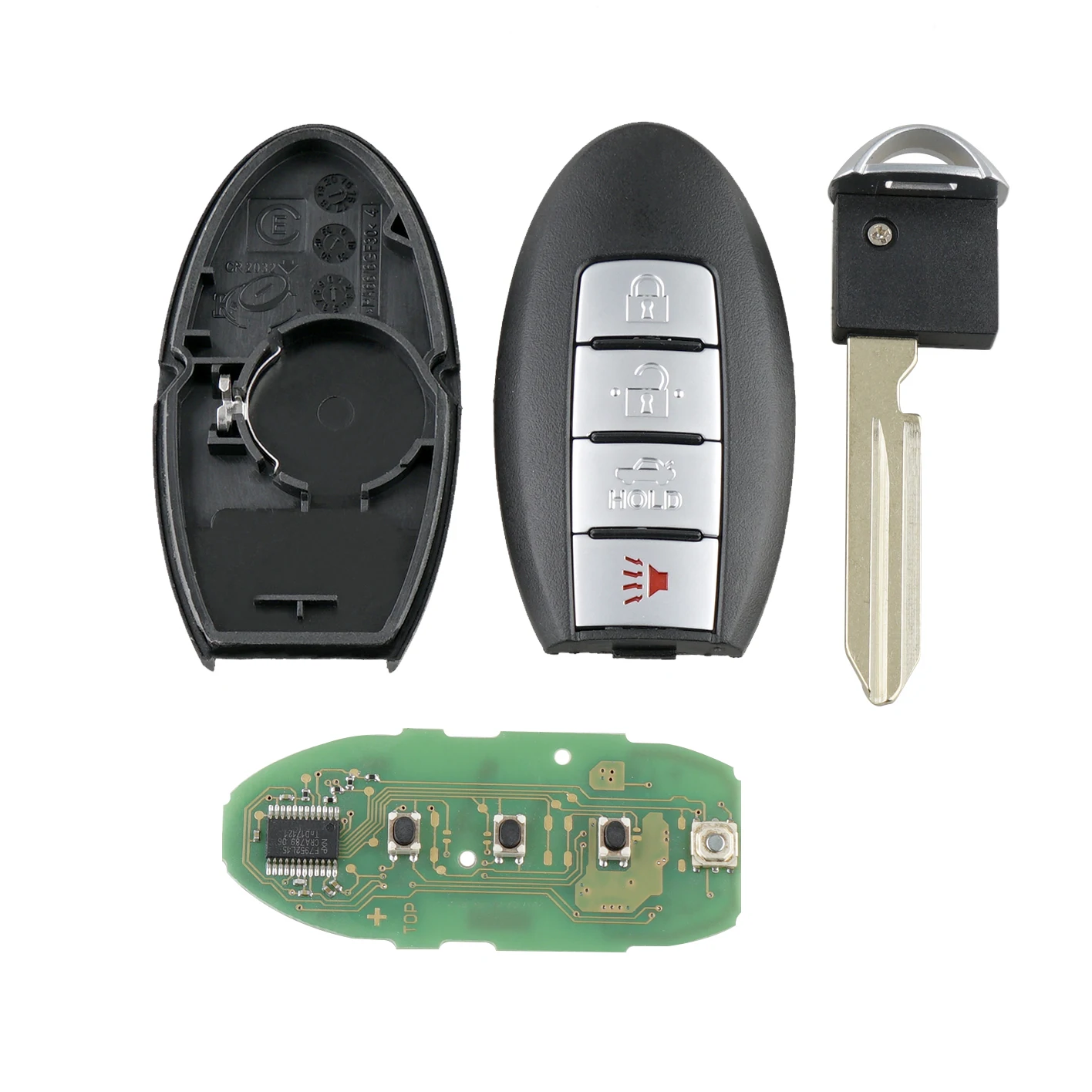BHKEY Nissan Kulcs KR55WK48903 4 Gomb Távoli Autó Kulcs a Nissan Altima, Maxima ID46/PCF7952 Chip 315Mhz Kép 2