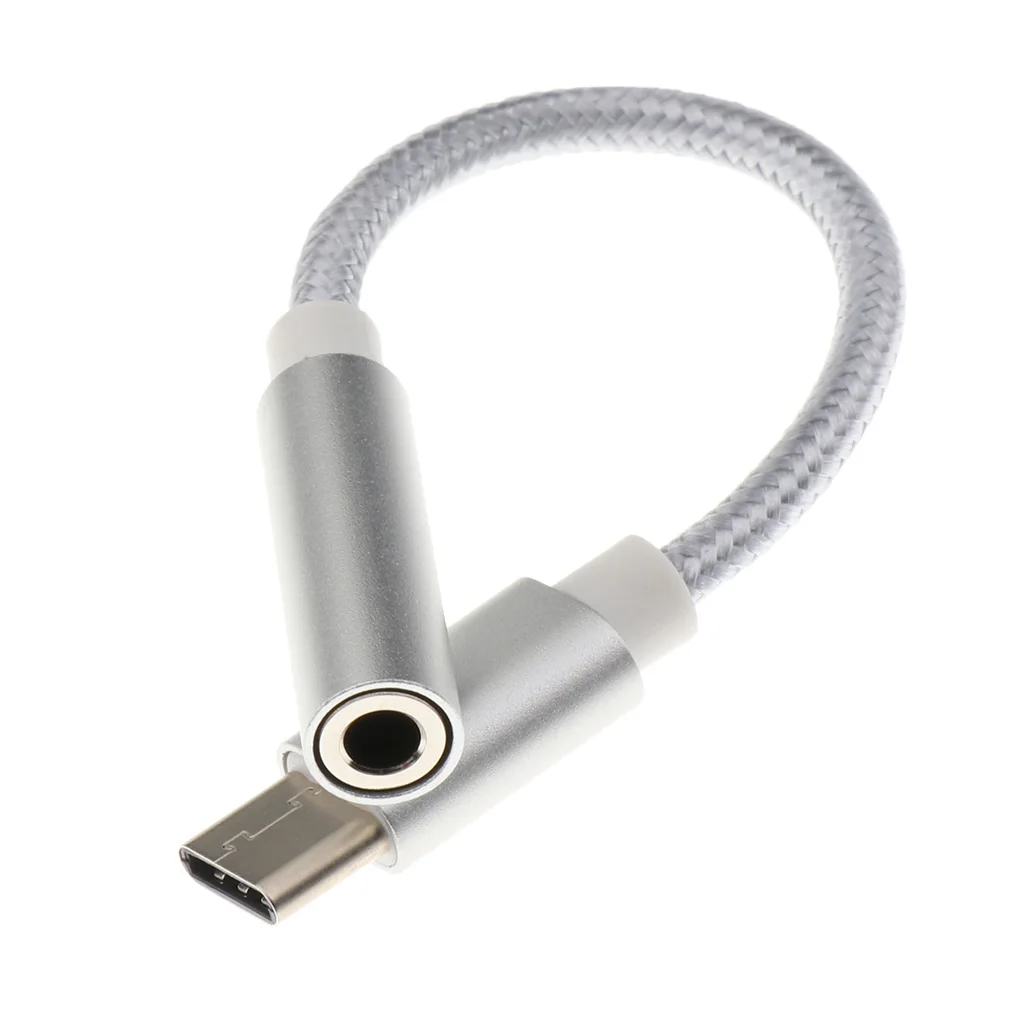 3 Db USB-C C Típus 3,5 Mm-es Fejhallgató Jack Fülhallgató Adapter Audio Kábel Ezüst Kép 2