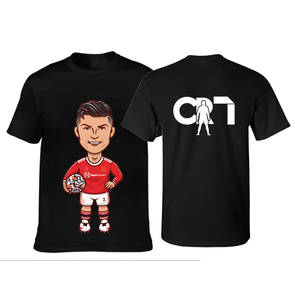 Új CR7 rövid ujjú póló férfi/női póló Karakter Cristiano Ronaldo 7. 3D nyomtatott túlméretezett póló Unisex felső Kép 2