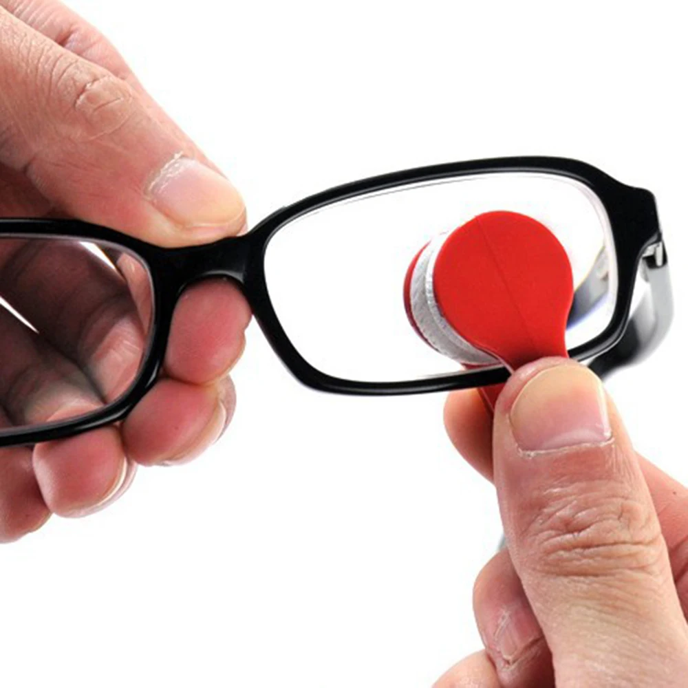 Szemüveg Tisztító Kefe Törölje Szuper Puha Mikroszálas Többfunkciós Hordozható Szemüveg Törölje Tisztább kétoldalas Szemüveg Ecset Kép 2