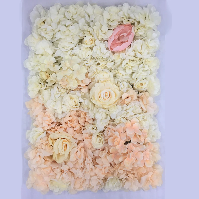 60x40cm művirágok DIY Esküvői Dekoráció Virág Fal Panelek Selyem Rózsa Virág Lila Romantikus Esküvői Háttér Kép 2