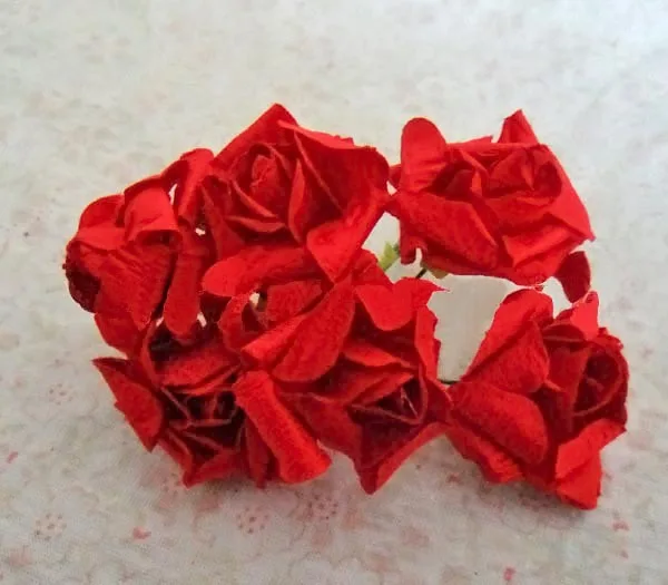 3CM mesterséges kézzel készített eperfa papír hengerelt rózsa csokor diy kézműves scrapbooking tartozékok&dekoráció garland&szívességet doboz Kép 2