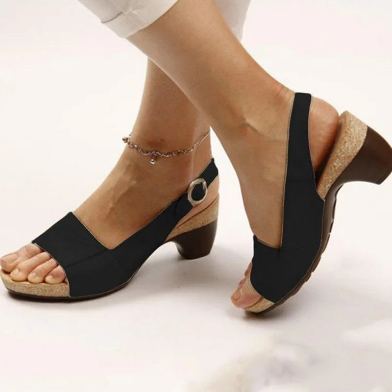 Női Szandál 2021 Női Magassarkú Cipő Gladiátor Szandál Női Magas Sarkú cipő, Nyári Cipő Női Csipke Toe Shoes Femme Hangulatos Kép 2