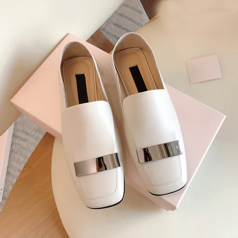 2021 francia eredeti design-divat-az avant-garde pár cipő hivatalos legújabb eleme első réteg marhabőr splicing vászon Kép 3