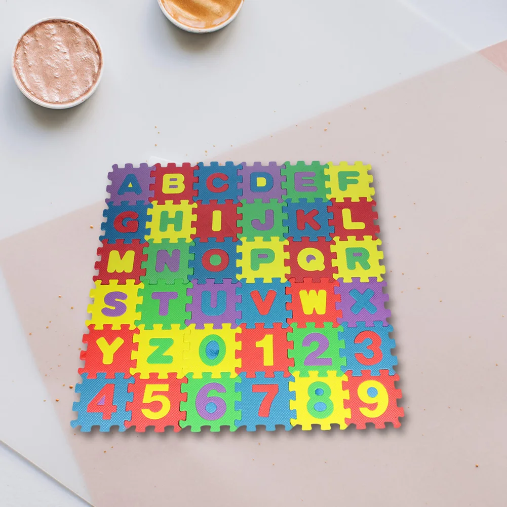 36 5*5cm Száma Abc Betű 3D Puzzle Puha Szőnyeg Baba Mászik Hab Szőnyeg Szőnyeg Gyerekek Játszanak Szellemi Oktatási Játék Kép 3
