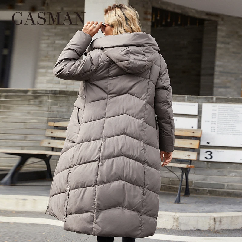 GASMAN 2022 Női téli kabát divat a hosszú Nagy zseb Kabát női márka magas minőségű parka szélálló meleg kabátok 21362 Kép 3