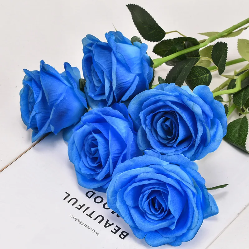 50cm Egyetlen Mesterséges Rose Selyem Virág, Valentin-Napi Ajándék, Esküvő-Home Hotel Asztal Dekoráció Hamis Virág Rózsa Csokor Olcsó Kép 3