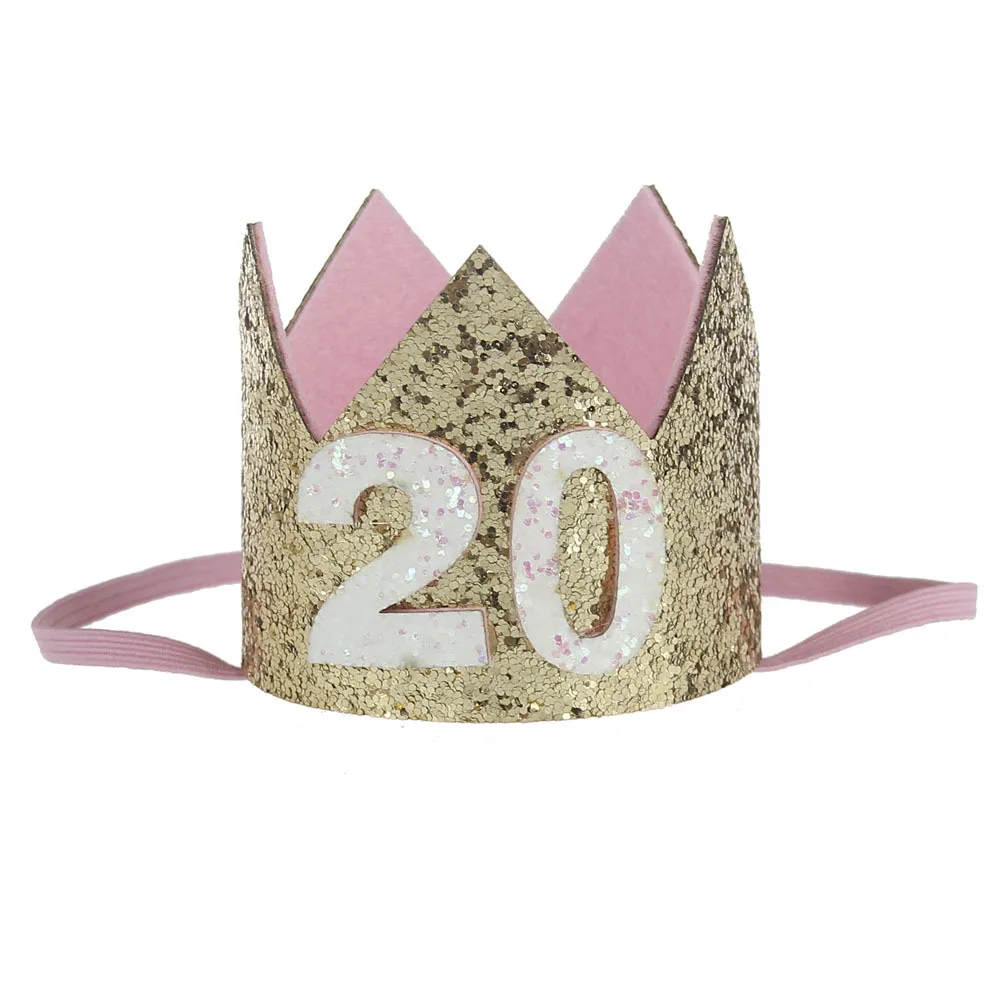 Szám 20 21 30 20 21 30 évvel idősebb felnőttek lányok, nők Szülinapi kalap Hercegnő Korona Tiara dekoráció ajándék Haj Tartozékok Kép 3