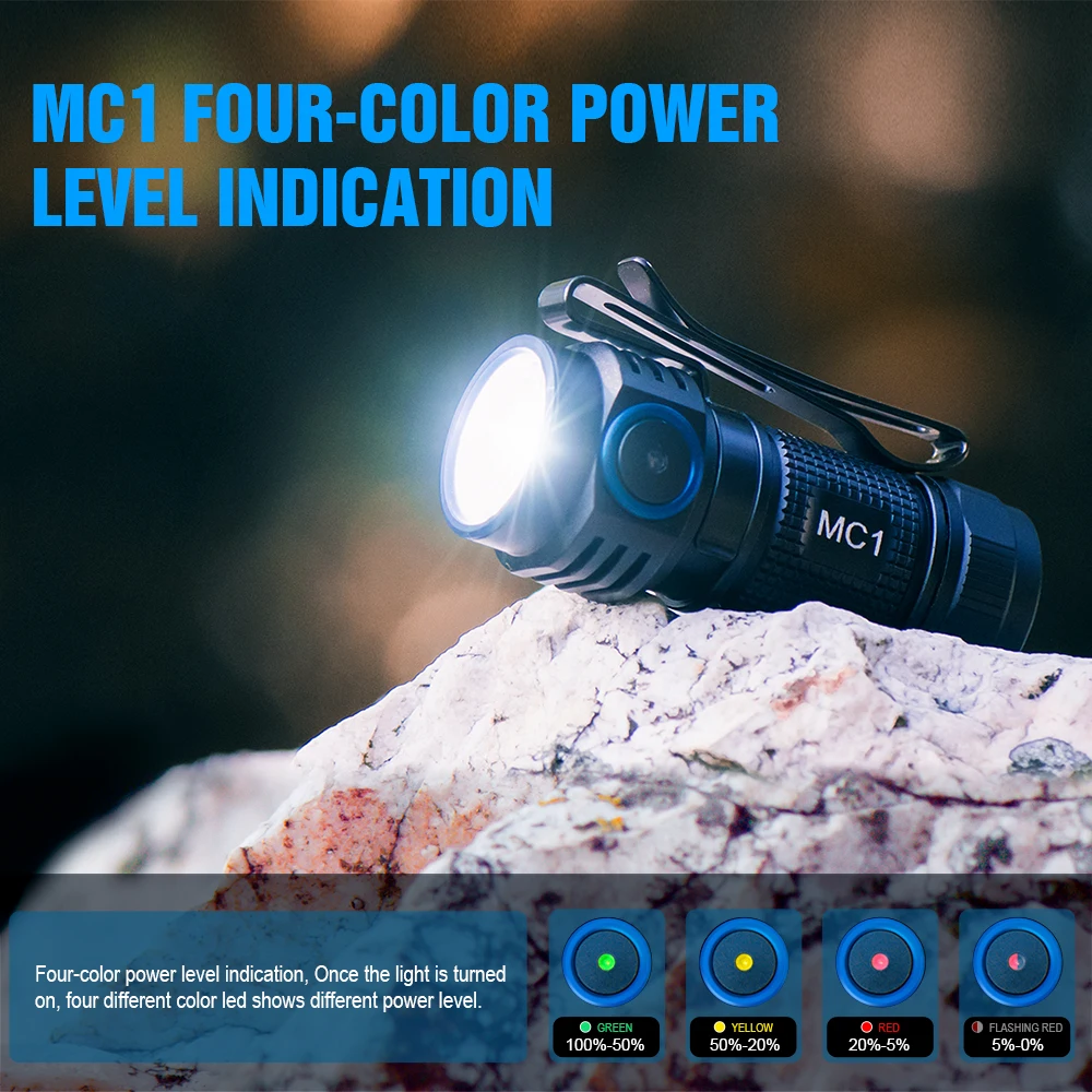 Trustfire MC1 LED-EDC Zseblámpa Újratölthető 1000 Lumen Cree Mágneses 2A Gyors Töltés Fáklya, Fény, Mágnes Lámpás Kép 3