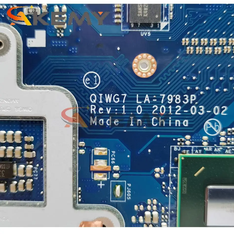 Akemy laptop alaplap a Lenovo Ideapad G780 QIWG7 LA-7983P HM76 PGA989 DDR3 GT635M 2 gb-os 100% - os Teljes Vizsgált Kép 3