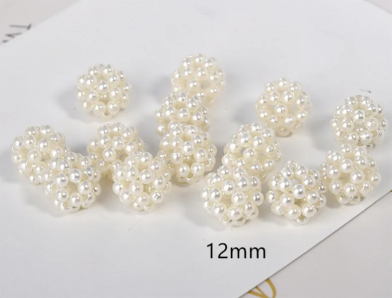 Új megérkezett 30db/sok gyöngyök dekoráció 12mm 20mm kézzel készített 3D golyók, gyöngyök diy ékszer fülbevaló/nyaklánc/karkötő medál tartozék Kép 3