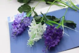 35-40cm Esküvői Virág-Dísznövény-Flores Jácint Lila Virág 5 Fej művirágok Házasság Szülinapi Buli lakberendezés Kép 3