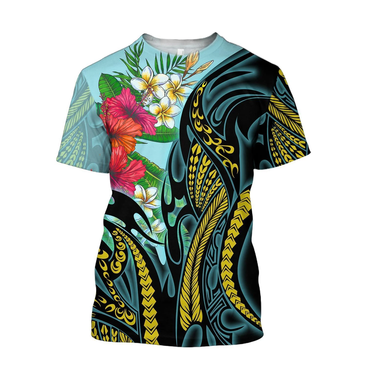 Pohnpei Polinéz Emellett a 3D Nyomtatás Nagy Méret T-shirt Harajuku Alkalmi, Rövid Ujjú T-shirt, Póló, Felső, Uniszex TX-22 Kép 3