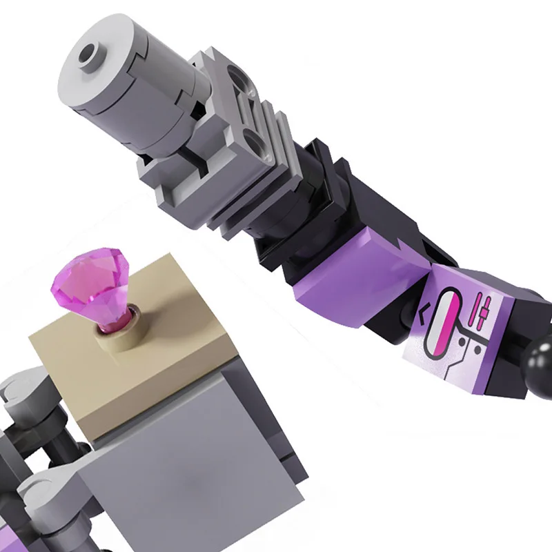 Lila Távirányító Robot Építése Épület Blokk Tégla Összeszerelés Oktatási Játékok Karácsonyi Ajándék Szett Kép 3