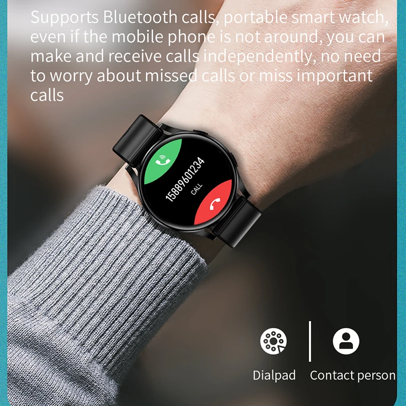 2021New Intelligens Karóra Férfiak Nők Teljes érintőképernyő Bluetooth Hívás pulzusmérő Sport Smartwatch a férfiak a Samsung Android telefon Kép 3