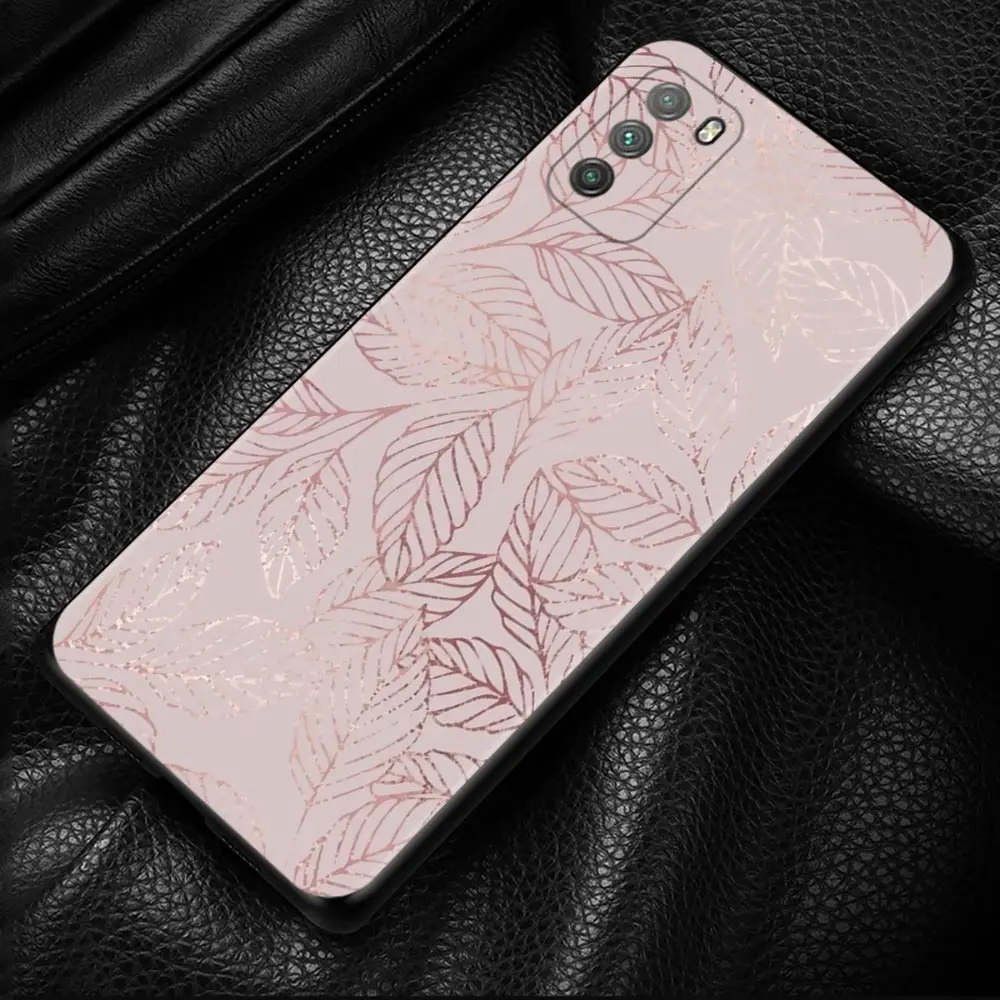 Rose-Rózsaszín Bling Telefon Esetében A Xiaomi Mi Poco X3 Pro F3 X3 GT M3 X3 NFC F1 M3 Pro 5G F3 GT Fekete, Puha Szilikon Borító coque közelében Shell Kép 3