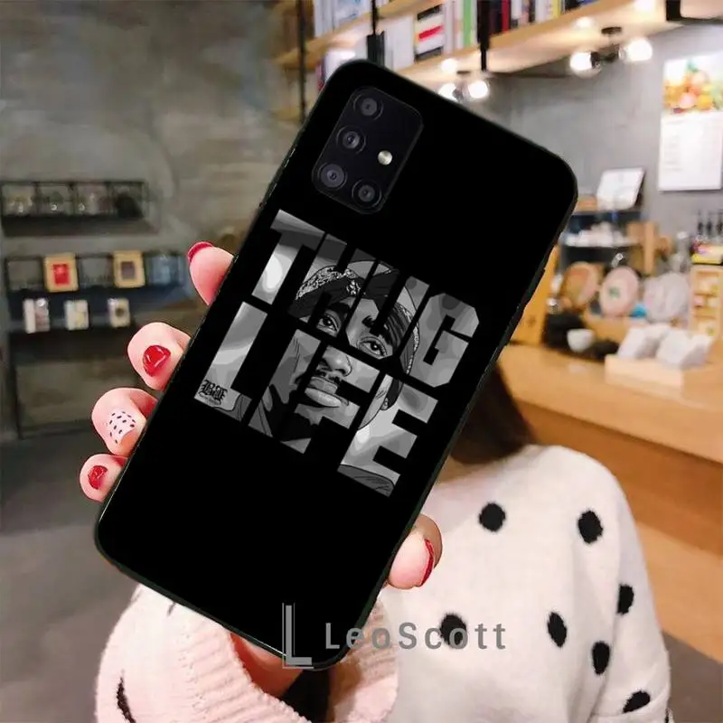 Tupac 2Pac Amaru Shakur Telefon tok Samsung A40 A50 a51-es A71 A20E A20S S8 S9 S10 S20 Plusz megjegyzés 20 ultra 4G 5G Kép 3
