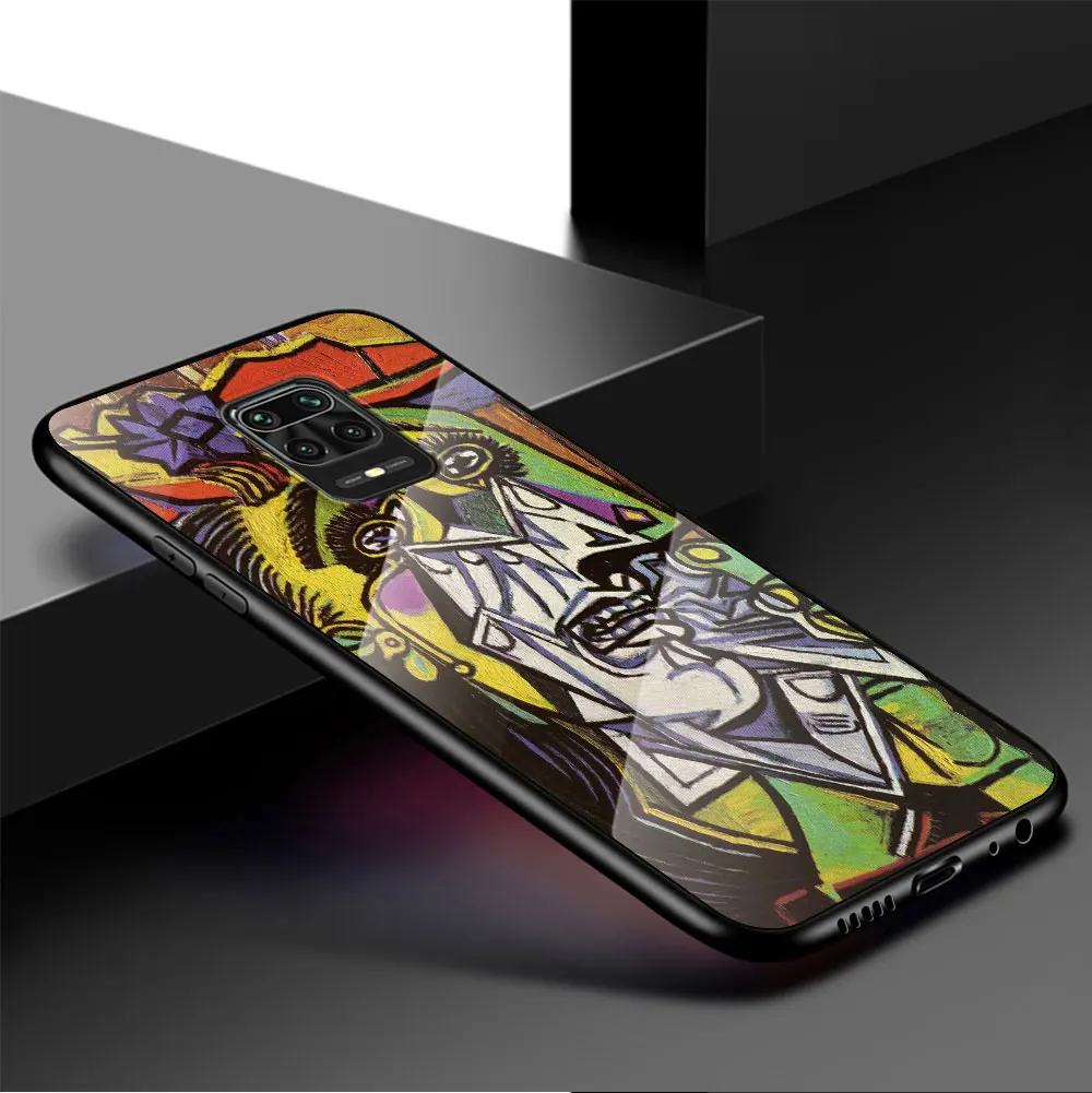 Picasso absztrakt Művészet A Xiaomi Redmi K40 K30 K20 9T 9C 8A 9A 9 7 Pro Plus Edzett Üveg Luxus Fedél Telefon Esetében Kép 3