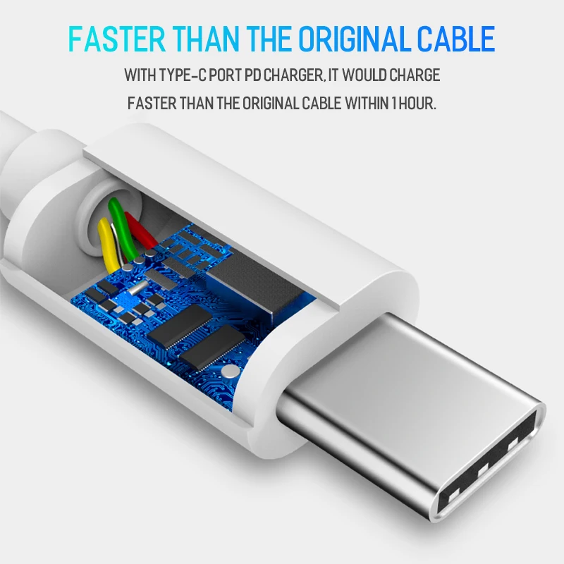 USB-C Típusú Kábel Samsung S20 S21 Xiaomi POCO Gyors Töltés Wire Kábel USB-C Töltő Mobiltelefon USBC C-Típusú Kábel Kép 3