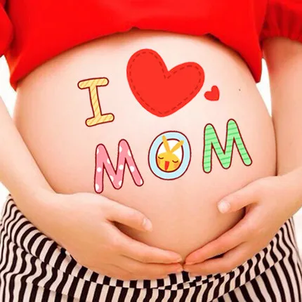 Terhes nők számára a terápia Ingyenes szállítási kismama fotó kellékek Terhesség fényképek hasa, festmény, fotó matricák Kép 3