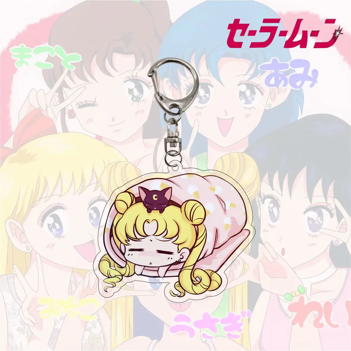 Japán Anime Gyönyörű Lány Kulcstartó Figurák Cosplay Akril kulcstartó Gyűrű Autós Kulcstartó keychains Kiegészítők, Bizsu Nő Ajándékok Kép 3