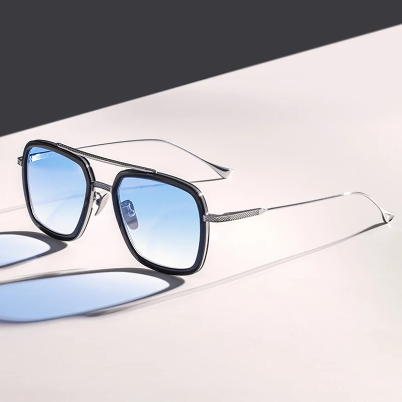 Tony Stark Luxus Férfi Pilóta Napszemüvegek Férfi Polarizált Photochromic Napszemüveg Fém Vezetési Szemüveg Vezetők Szemüveg Oculos De Sol Kép 3