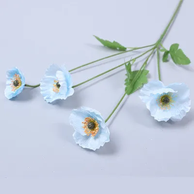 Gyönyörű Mesterséges Selyem Poppy Virág Dekoráció Otthon Esküvői Mák 1db dropshipping Kép 3