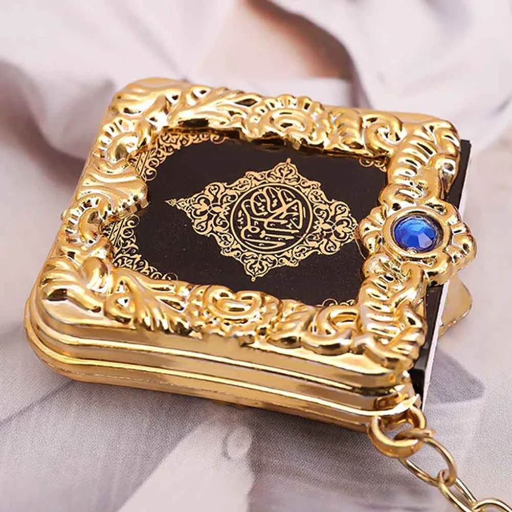 Muszlim Iszlám Mini Medál Keychains Kulcs Csörög A Korán Bárka Korán Könyv Igazi Papír Tudja Olvasni A Kis Vallási Ékszerek Kép 3