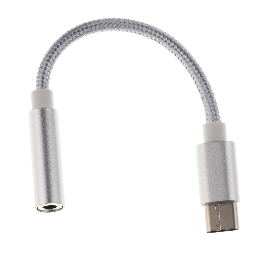 3 Db USB-C C Típus 3,5 Mm-es Fejhallgató Jack Fülhallgató Adapter Audio Kábel Ezüst Kép 3