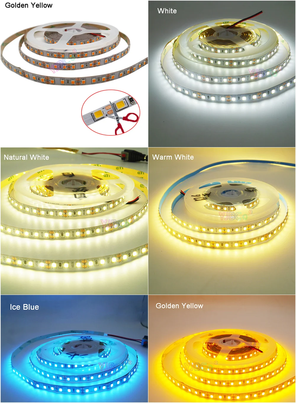 2835 Flexibilis SMD LED Szalag light white/meleg Új Magasság fény 5M DC12V 120 Led/m IP20 fehér/Fehér/kék/Jég kék/sárga arany Kép 3